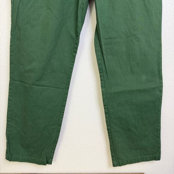 Golf Wang Chino Pants Mens 32 Green Flat Front Cotton Casual Preppy 33x28 - Picture 5 of 10